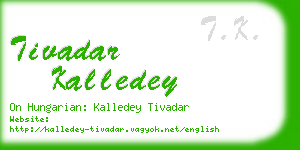 tivadar kalledey business card